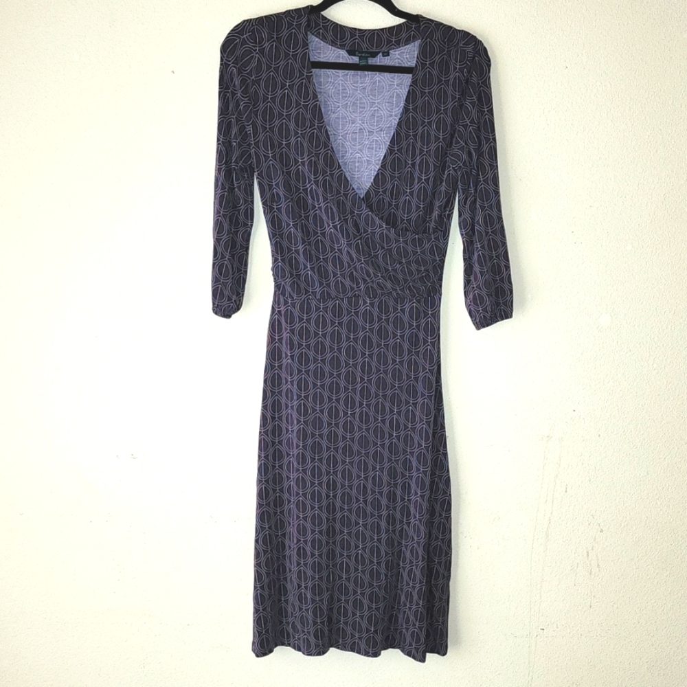 ✨HOST PICK✨ BODEN-Grape Printed Midi Wrap Dress